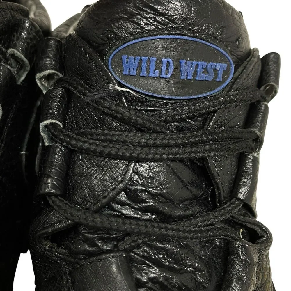 Exotic Footwear Chukka Boots Mens 10 Black Wild West Genuine Exotic Skin USA